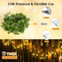 40Ft 120 DomeStar Vines with Light for Bedroom, LED Fairy Lights with Vines, Curtain String Lights with Remote