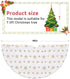 COOLWUFAN 48 Inches Christmas Tree Skirt for Holiday Party Decoration, White Plush Gold Sequin Snowflake