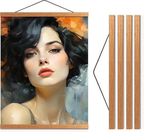 Magnetic Poster Hanger 24” Frame with Strong Magnets, Complete Hanging Kit for Posters, Art, Fits Various Sizes