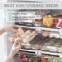 Large Capacity Refrigerator Organizer Bins, Clear Plastic Egg Holder Tray, Home Essentials Storage Box