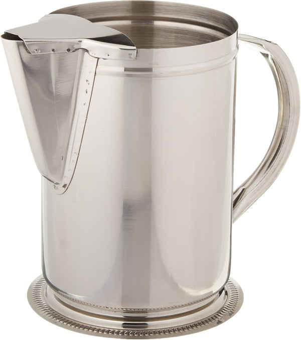 Winco 64-Ounce Stainless Steel Water Pitcher with Guard