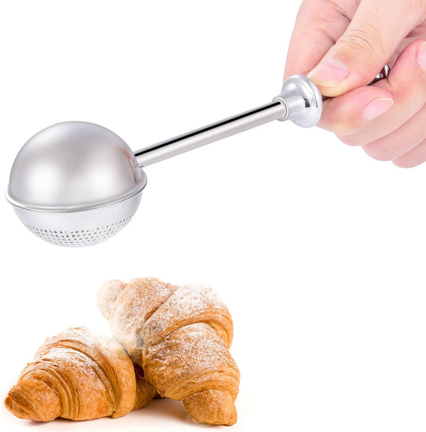 XVBITOR Stainless Steel Flour Sifter for Baking, One Handed Operation, Great Sieve for Quick Sifting Cakes and Spices