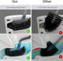HAMITOR Toilet Bowl Brush Holder Set: Bathroom Deep Cleaning Scrubber with Curved Bristle for Dead Corner Cleaning