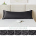 Love's Cabin Satin Body Pillowcase, Silky Cooling Long Pillow Cover with Envelope Closure, 20x54 inches, Black