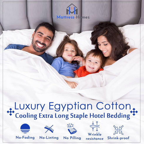 Set 4 100% 16 Inch Mattress-Homes RV King Sheet Piece, Long Staple Cotton Sateen Sheets, RV Camper Sheets RV King Size