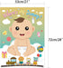 Fepito Baby Shower Party Games - Pin The Dummy On The Baby Game with 24pc Pacifier Stickers