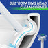 BOOMJOY Disposable Toilet Brush Set with 15 Wand Refills, Toilet Bowl Cleaner Wand with Holder for Bathroom
