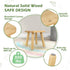 BEE&OAK 9.25 Inch 9.25" 9.25"(W) 8.86"(H)) Wooden Step Stool for Toddlers, Foot Stool for Adults, Plant Stool