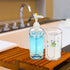 19.6 oz Countertop(1 Set) Patelai Mouthwash Dispenser with Cup Holder Clear Acrylic Refillable Mouth Wash Pump Bottle