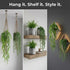 EOECL 4 Pcs Artificial Hanging Plants with Pots - Realistic Fake Eucalyptus & Ivy Vine Potted Plants for Bathroom Shelf