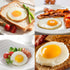 YOLCAR Set, 4Pack Egg Ring Silicone Egg Ring Molds, Fried Egg Rings and Non-stick Egg Cooker Ring, Multicolor