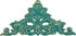 Sungmor Victorian Style Cast Iron Wall Plaque, Antique Green Fleur De Lis Design for Decorative Home Decor