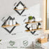 GYJZIFW Set 3-2-Tier (3) Floating Shelves of Hanging Wall Mounted Shelves, Decorative Storage Shelf for Living Room
