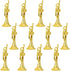 12pcs Golden Trumpet Musical Instruments Mini Plastic Trumpet Models for Christmas Tree