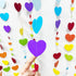 52Ft Valentines Day Party Decorations, Rainbow Love Heart Garland, Colorful Hanging Paper Heart Streamer Banner