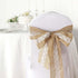 5"x108" Efavormart | Natural Burlap with Lace Chair Sashes Covers, Hessian Fabric Rustic Jute Chair Sashes Covers