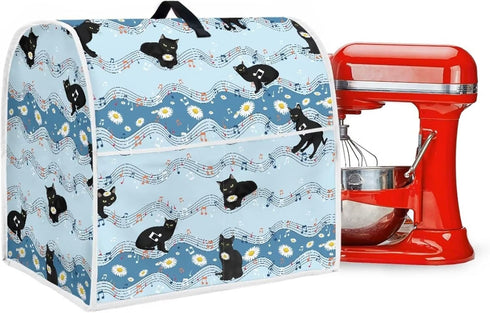 Cat Music Mixer Cover, Kitchen Appliance Covers to Keep Clean & Safe, Dustproof Compatible with 5-8 Qt Bowl-Lift Stand