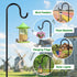 60" 7 Stands,2 Packs ANIDEER Shephards Hook for Outdoor, Heavy Duty Bird Feeder Pole with Base Prongs, Adjustable