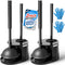 FORASTO 2Pack 2 in 1 Toilet Brush and Plunger Set, Extended Handle