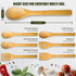 IOOLEEM Bamboo Wooden Spoons for Cooking, 6 Pcs 12 Inch Non-Stick Kitchen Utensils Set, Durable Wooden Spatula Spoons
