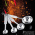 Stainless Steel Measuring Spoons Set of 4, Includes 1/10 tsp, 1/2 tsp, 1 tsp, 1 tbsp for Dry and Liquid