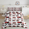 Erosebridal Red Tractor Comforter Set Twin Size Heavy Equipment Truck Down Comforter