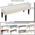 (S2-Ivory SPRINGRICO Stretch Dining Bench Cover, Removable Bench Slipcover Washable Bench Seat Protector Rectangle