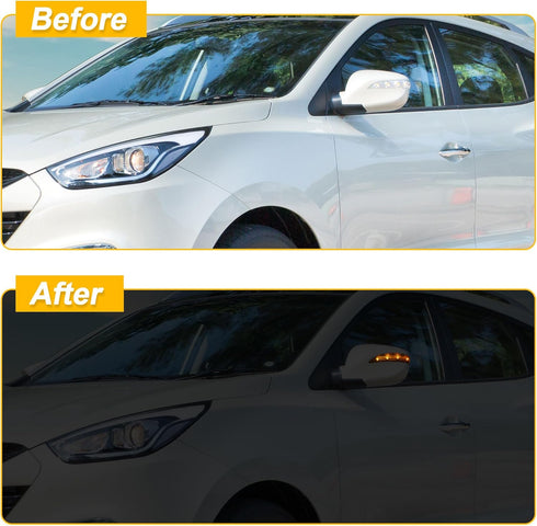 X AUTOHAUX Car LED Front Left Side Mirror Turn Signal Light for Hyundai Tucson 2010-2014, Ix35 2010-2014.
