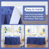 156inch 8ft(Cover 13ft Royal Blue Polyester Table Skirts for Rectangle Tables Front&Both Sides), Wrinkle Free Pleats