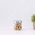 Home Basics Small Kitchen Canister, Clear Glass with Stainless Steel Lid, for Flour, Sugar, Coffee, Snacks