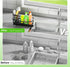 Countertop, Sponge Holder for Kitchen Sink, Self-Draining Sink Caddy Organizer with Removable Brush Holder, Rustproof