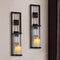 Set of 2 Wall Sconce Candle Holder Metal Wall Decorations for Living Room, Bathroom, Dining Room