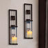 Set of 2 Wall Sconce Candle Holder Metal Wall Decorations for Living Room, Bathroom, Dining Room