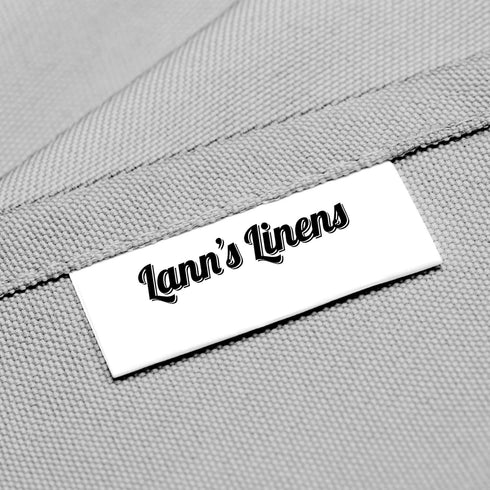 Lann's Linens - 90" x 132" Premium Tablecloth for Wedding/Banquet/Restaurant, Rectangular Polyester Fabric - Silver