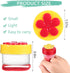 Zopeal 4 Pieces Hummingbird Wrist Feeder for Outdoor Hummingbird Hand Feeder Feeding Perch Hand Feed with Adjustable Strap Flower Hand Held Mini Hand Feeding Tools (Ring Style) by Zopeal