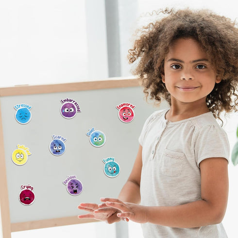 40 Pcs Face Emotional Feelings Funny Refrigerator Magnets, Cute Round Decorative Mood Magnets for Kitchen