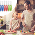 Paring Knife set of 6 PCS, 3.5 Inch Stainless Steel Fruit and Vegetable Knives,Comfortable Handle With Multi-Color Red/Green/Blue by WAGIANT