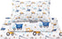 lasoftan Set 3 Set Kids Sheet Twin Size Pcs, Boys Sheet with Blue Excavator Car PatternKids Boys Twin Fitted