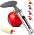 SCHVUBENR Premium Stainless Steel Apple Corer Tool - Easy to Use & Clean - Sharp Serrated Tips for Apple & Pear (Silver)