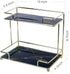 Simmerstone Perfumes Display Shelf, 2 Tier Bathroom Vanity Tray for Comestic, Makeups, Toiletries and Skincare, Multifunctional Cosmetic Storage Rack for Dresser and Countertop by Simmer Stone