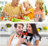 Premium Salt and Pepper Grinder Set with Stand - Stainless Steel Manual Spice Adjustable Coarseness (Pack of 2)