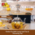 1500ml Set HIWARE Glass Teapot with Removable Infuser, Stovetop Safe Tea Kettle, Blooming and Loose Leaf Tea Maker