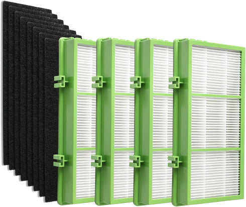 DerBlue Replacement True HE-PA Filter Compatible with Holmes AER1 Series, 4pcs Filters & 8pcs Pre Filters #