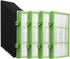 DerBlue Replacement True HE-PA Filter Compatible with Holmes AER1 Series, 4pcs Filters & 8pcs Pre Filters #