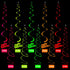 Sumind Neon Party Supplies, Glow in the Dark Balloons and Streamers for Adult Party Decorations