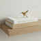 Inoostar Aesthetic Decorative Books - Set of 2 Linen Boxes with Gold Lettering,