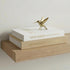 Inoostar Aesthetic Decorative Books - Set of 2 Linen Boxes with Gold Lettering,