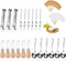 Charcuterie Accessories Cheese Butter Spreader Knives Set, Stainless Steel with Wooden Handles, 21 Pieces