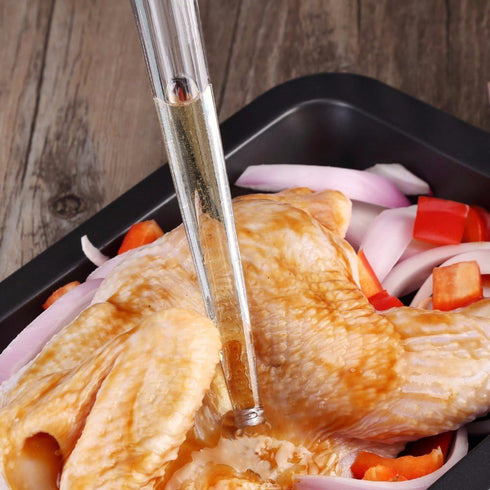 Long Turkey Basters for Cooking, Measurements, Blue and Black Color, Only for Room Temperature Liquids