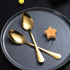 Gold Dinner Spoon Set of 4 - Berglander 7.5" Stainless Steel Titanium Plating Shiny Gold Soup Spoons